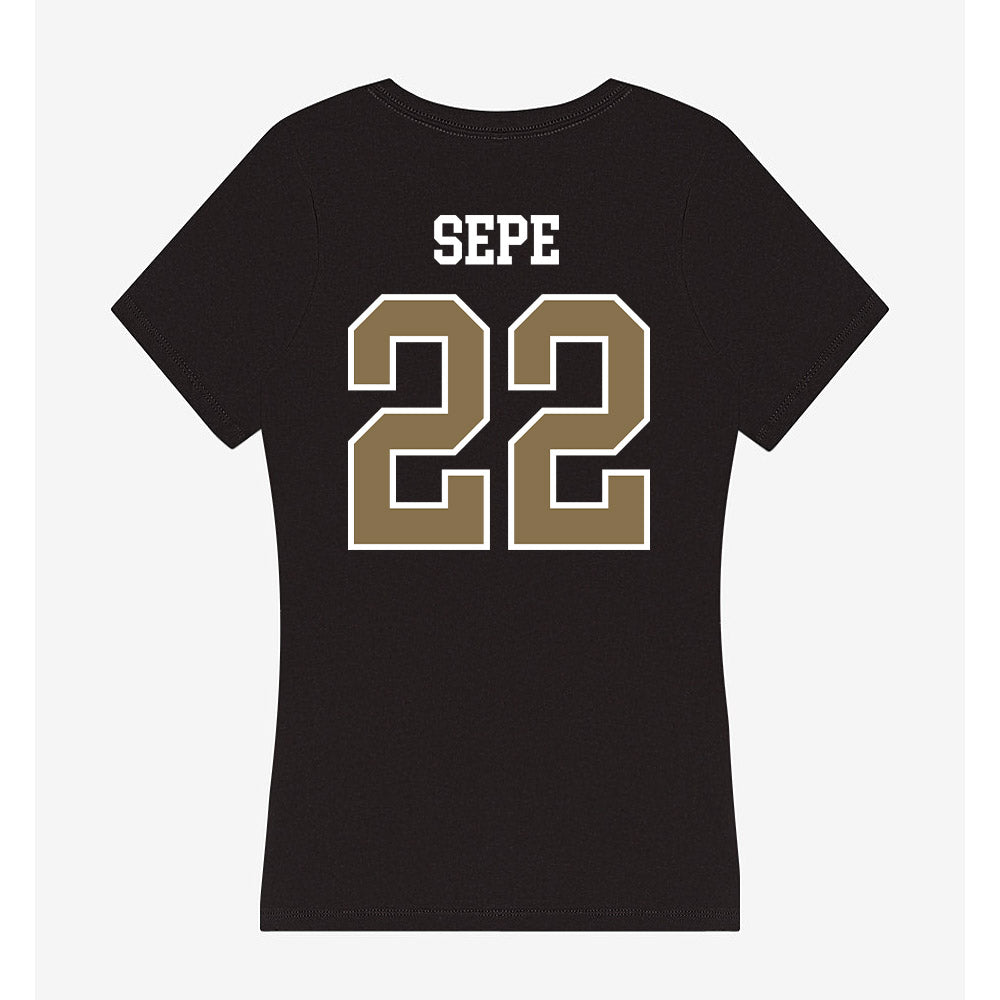 Bryant - NCAA Men's Basketball : Jason Sepe - Women's V-Neck T-Shirt-1