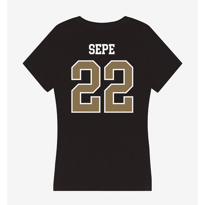 Bryant - NCAA Men's Basketball : Jason Sepe - Women's V-Neck T-Shirt-1