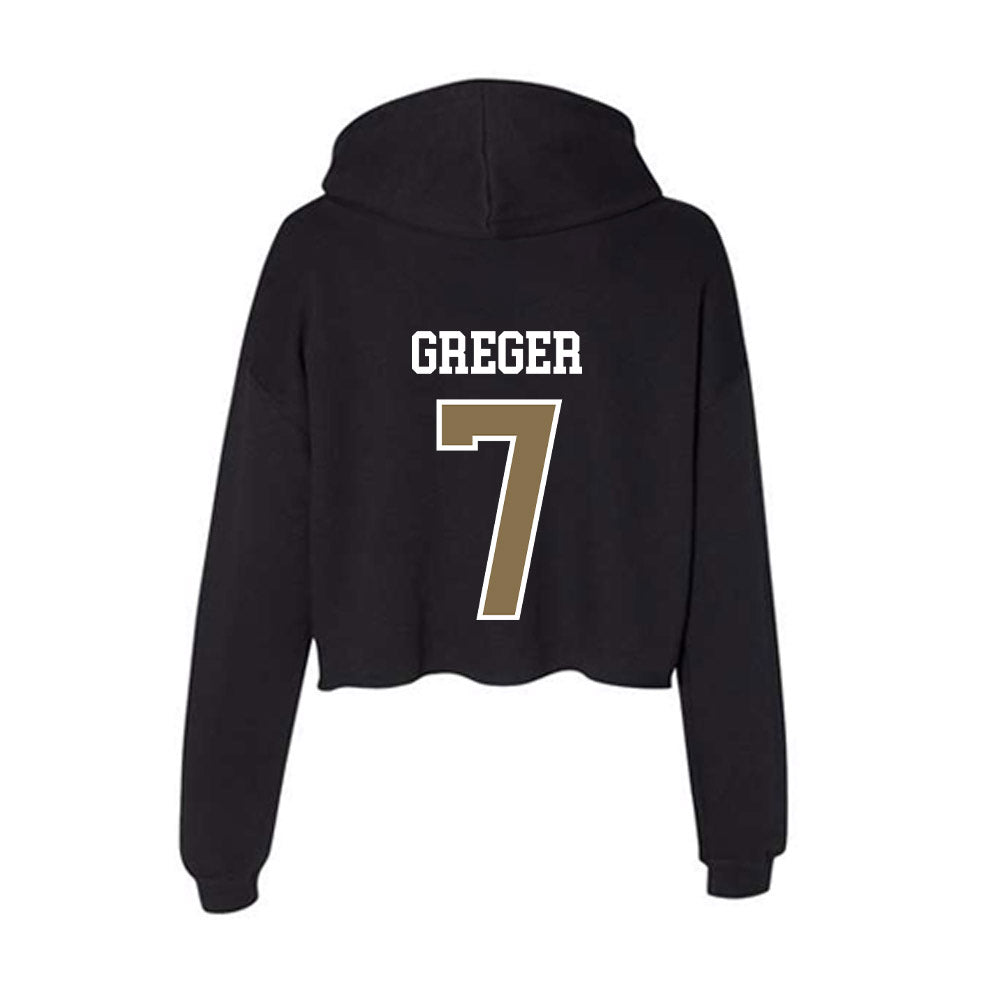 Bryant - NCAA Baseball : Gavin Greger - Women's Crop Fleece Hoodie-1