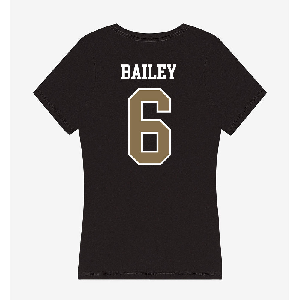 Bryant - NCAA Men's Basketball : Langston Bailey - Women's V-Neck T-Shirt-1