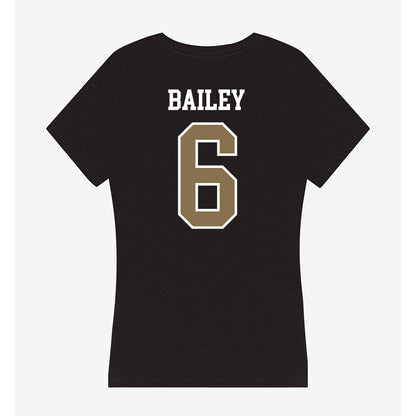 Bryant - NCAA Men's Basketball : Langston Bailey - Women's V-Neck T-Shirt-1