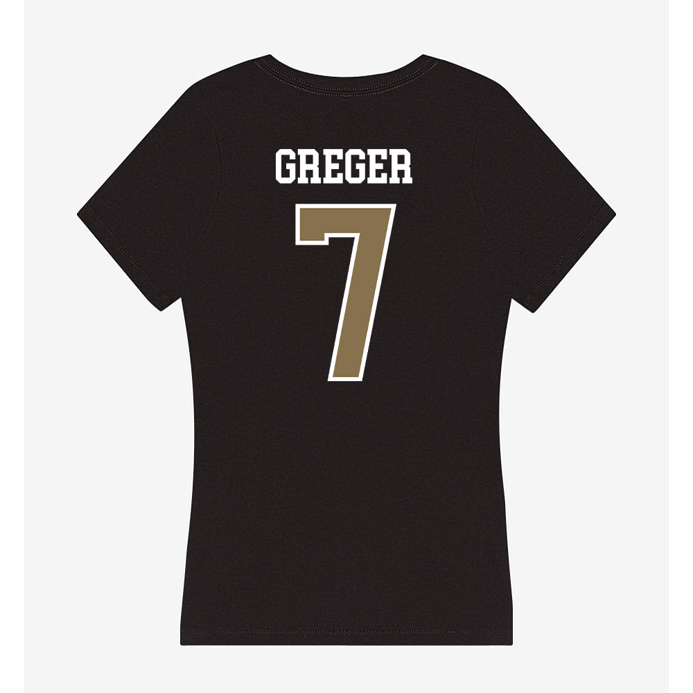 Bryant - NCAA Baseball : Gavin Greger - Women's V-Neck T-Shirt-1