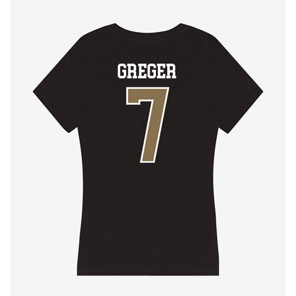 Bryant - NCAA Baseball : Gavin Greger - Women's V-Neck T-Shirt-1