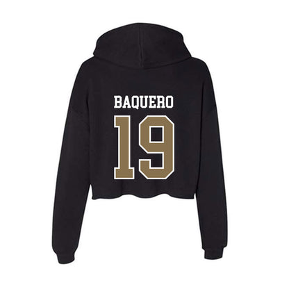 Bryant - NCAA Men's Tennis : Daniel Baquero - Women's Crop Fleece Hoodie-1