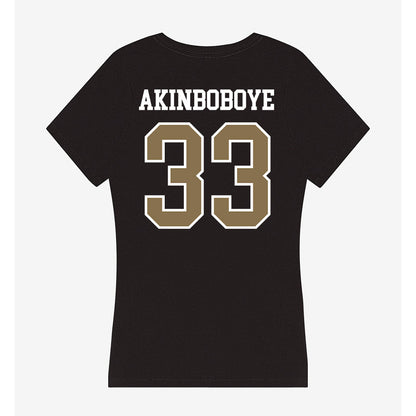 Bryant - NCAA Men's Soccer : Deji Akinboboye - Women's V-Neck T-Shirt-1