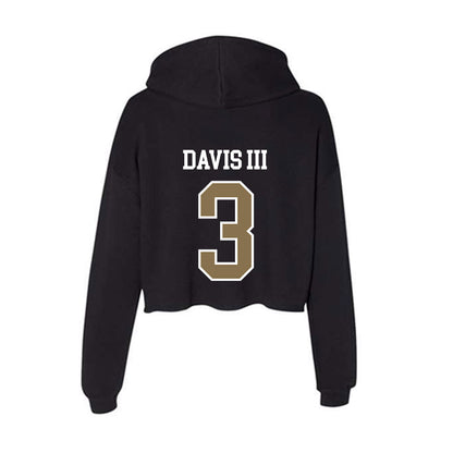 Bryant - NCAA Men's Basketball : Aaron Davis III - Women's Crop Fleece Hoodie-1