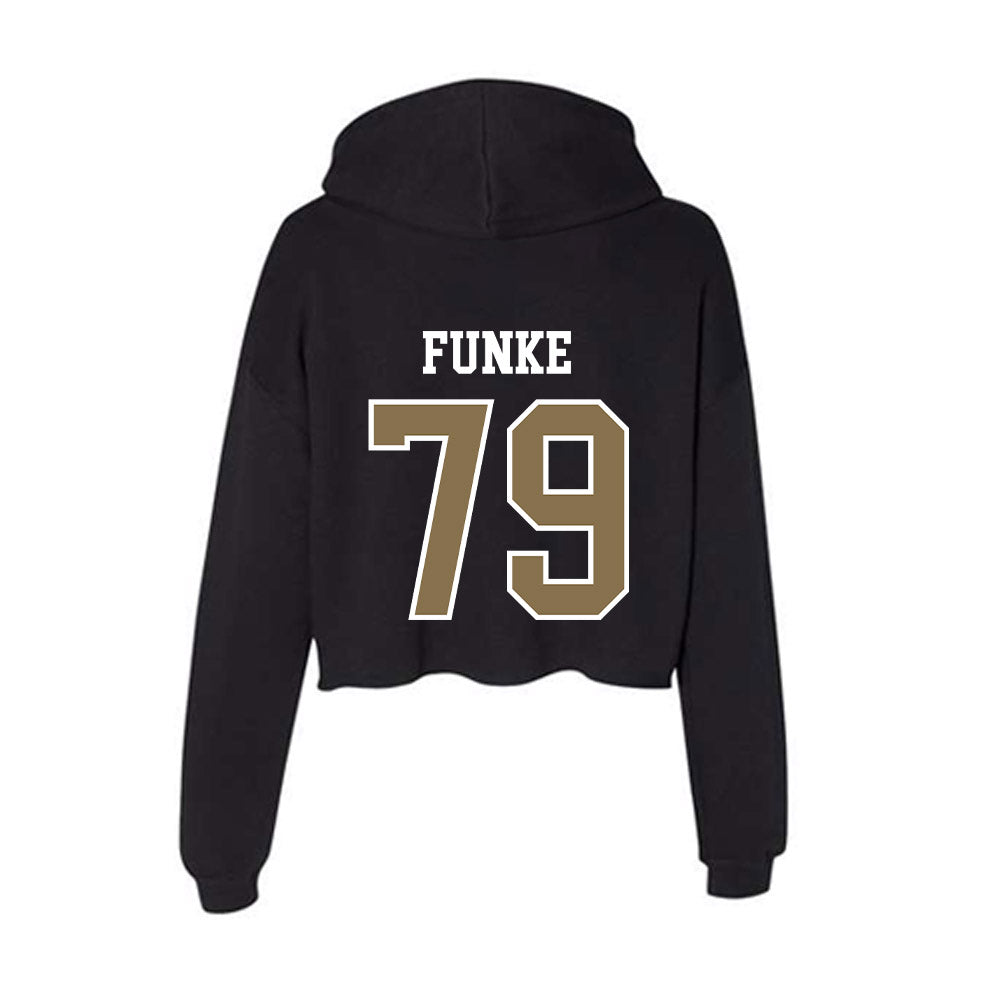 Bryant - NCAA Football : Jack Funke - Women's Crop Fleece Hoodie-1