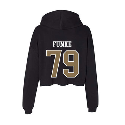 Bryant - NCAA Football : Jack Funke - Women's Crop Fleece Hoodie-1