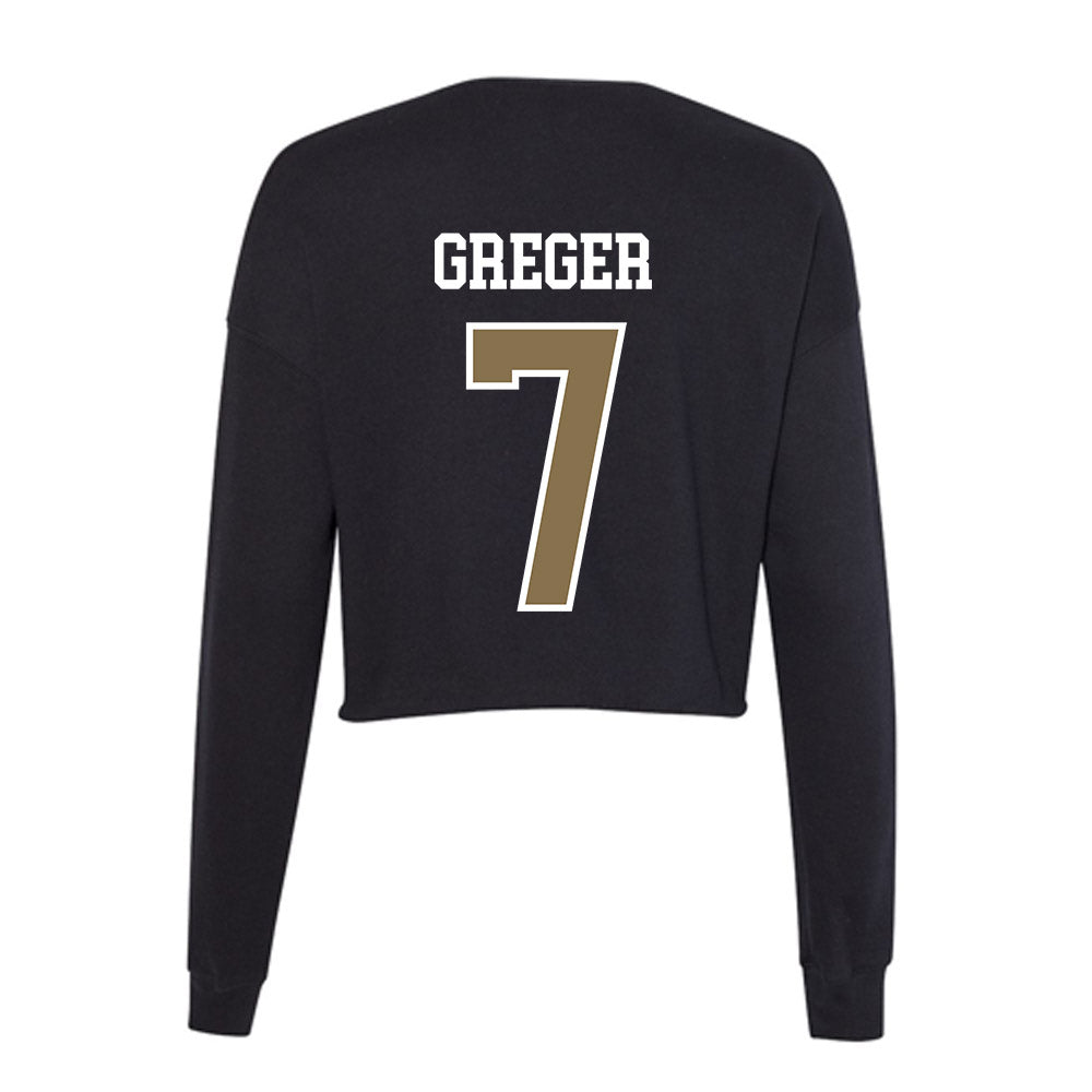 Bryant - NCAA Baseball : Gavin Greger - Women's Cropped Crew Fleece-1