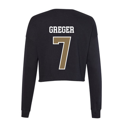Bryant - NCAA Baseball : Gavin Greger - Women's Cropped Crew Fleece-1