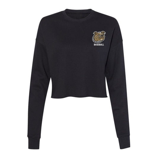 Bryant - NCAA Baseball : Justin Dressler - Women's Cropped Crew Fleece-0