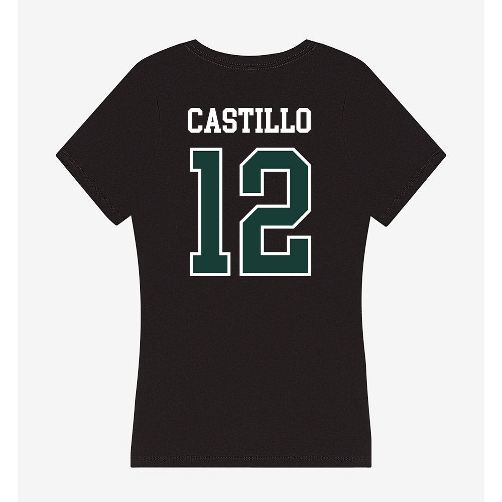 Lake Erie College - NCAA Men's Basketball : Alanas Castillo - Women's V-Neck T-Shirt-1
