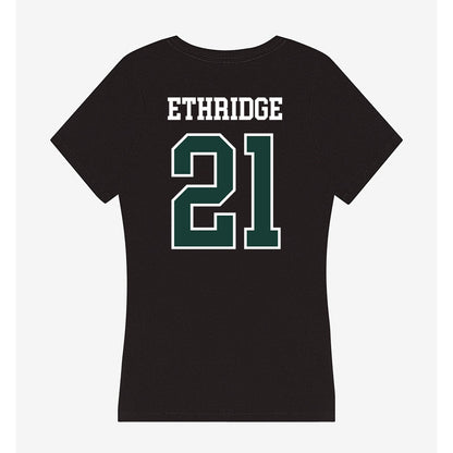 Lake Erie College - NCAA Men's Basketball : Caelum Ethridge - Women's V-Neck T-Shirt-1
