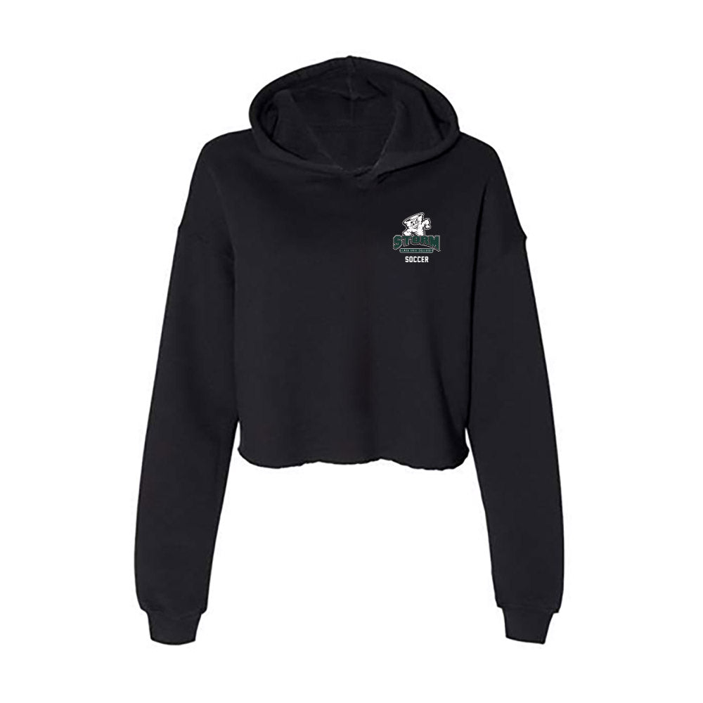 Lake Erie College - NCAA Men's Soccer : Maddox Madrid - Women's Crop Fleece Hoodie-0
