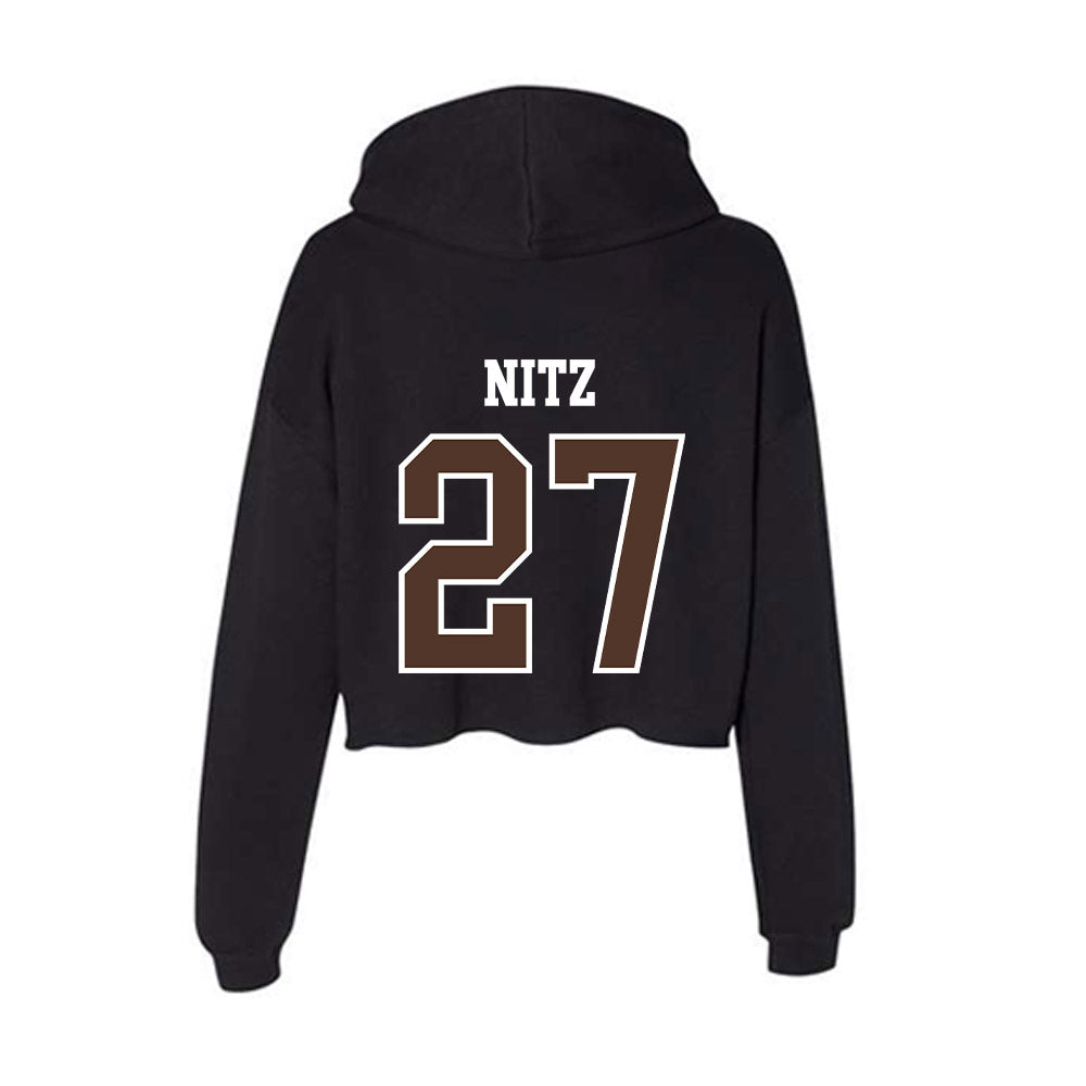 St. Bonaventure - NCAA Men's Soccer : Harrison Nitz - Women's Crop Fleece Hoodie-1