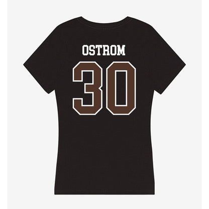 St. Bonaventure - NCAA Men's Basketball : Broek Ostrom - Women's V-Neck T-Shirt-1
