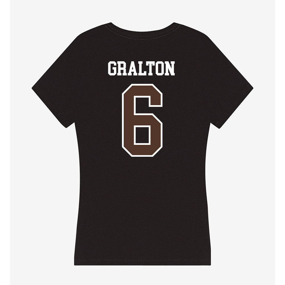 St. Bonaventure - NCAA Women's Basketball : Lola Gralton - Women's V-Neck T-Shirt-1