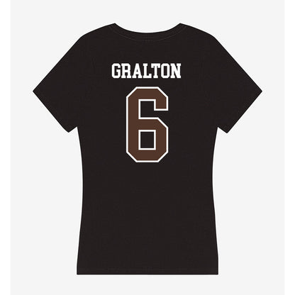 St. Bonaventure - NCAA Women's Basketball : Lola Gralton - Women's V-Neck T-Shirt-1