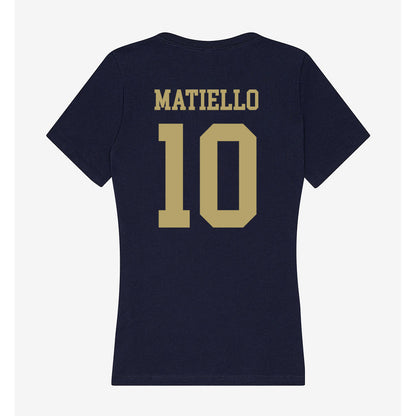 UC Davis - NCAA Men's Soccer : Rafael Matiello - Women's V-Neck T-Shirt-1