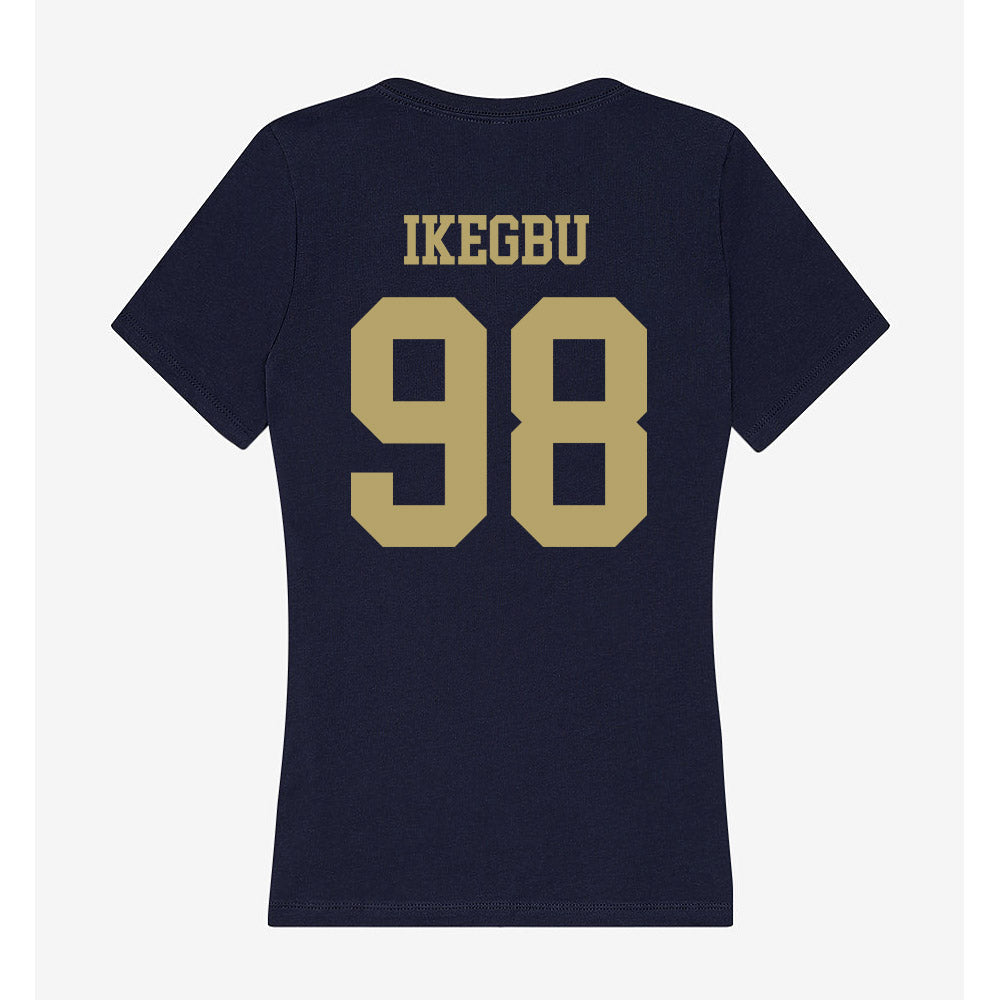 UC Davis - NCAA Football : Ike Ikegbu - Women's V-Neck T-Shirt-1