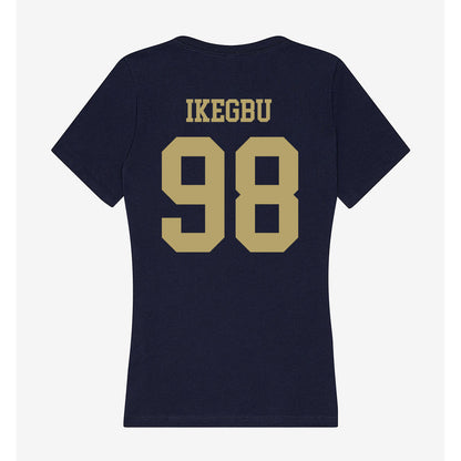 UC Davis - NCAA Football : Ike Ikegbu - Women's V-Neck T-Shirt-1