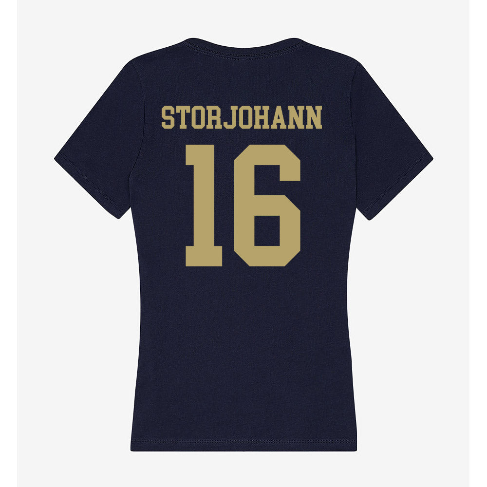 UC Davis - NCAA Baseball : Peter Storjohann - Women's V-Neck T-Shirt-1