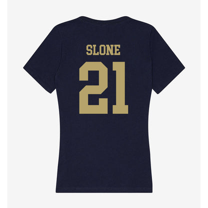 UC Davis - NCAA Football : Teeg Slone - Women's V-Neck T-Shirt-1