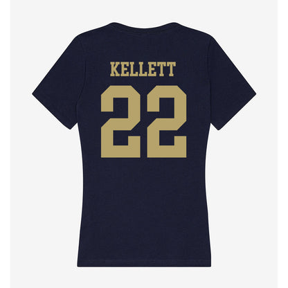 UC Davis - NCAA Men's Soccer : Caelan Kellett - Women's V-Neck T-Shirt-1