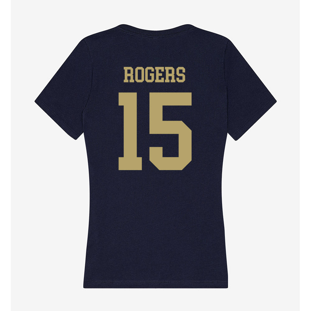 UC Davis - NCAA Football : Jordan Rogers - Women's V-Neck T-Shirt-1