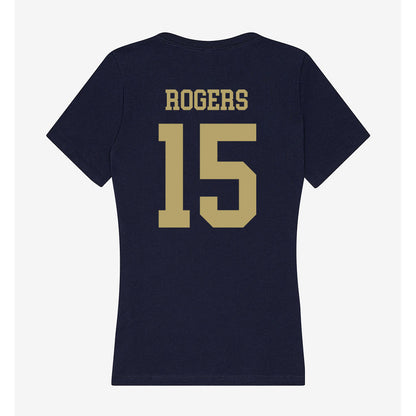 UC Davis - NCAA Football : Jordan Rogers - Women's V-Neck T-Shirt-1