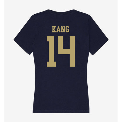 UC Davis - NCAA Baseball : Ethan Kang - Women's V-Neck T-Shirt-1