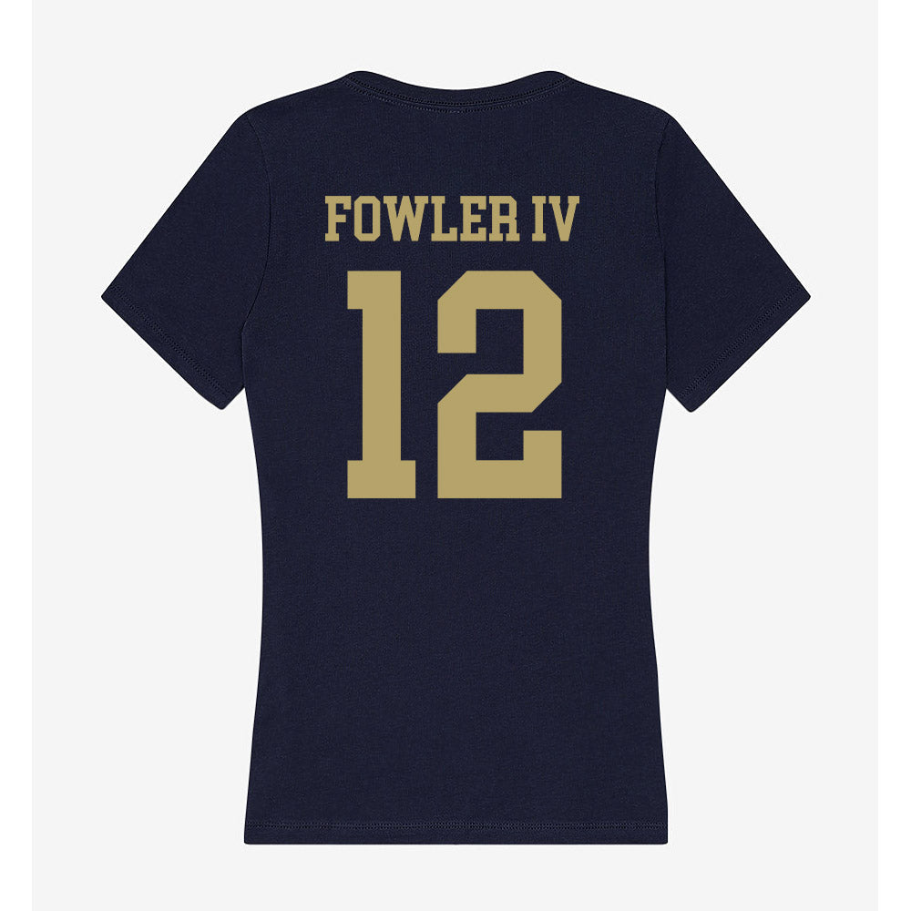 UC Davis - NCAA Football : William Fowler IV - Women's V-Neck T-Shirt-1