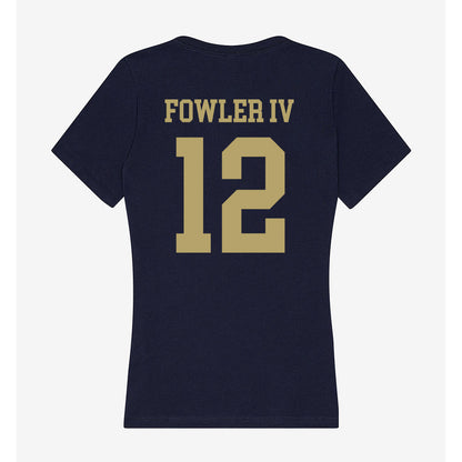 UC Davis - NCAA Football : William Fowler IV - Women's V-Neck T-Shirt-1