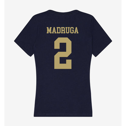 UC Davis - NCAA Football : Macray Madruga - Women's V-Neck T-Shirt-1