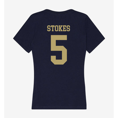 UC Davis - NCAA Men's Basketball : Jalen Stokes - Women's V-Neck T-Shirt-1