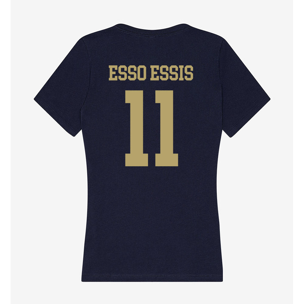 UC Davis - NCAA Men's Basketball : Ylan Esso Essis - Women's V-Neck T-Shirt-1