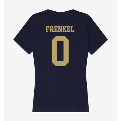 UC Davis - NCAA Women's Soccer : Dina Frenkel - Women's V-Neck T-Shirt-1