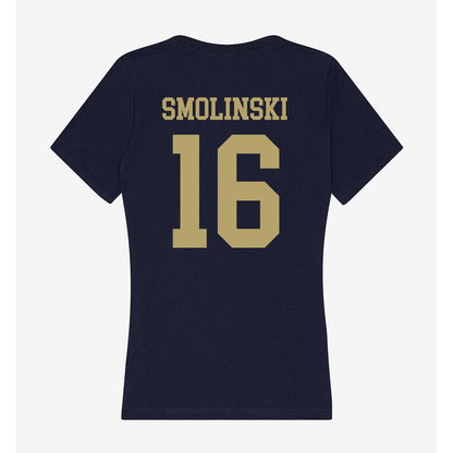 UC Davis - NCAA Beach Volleyball : Skye Smolinski - Women's V-Neck T-Shirt-1