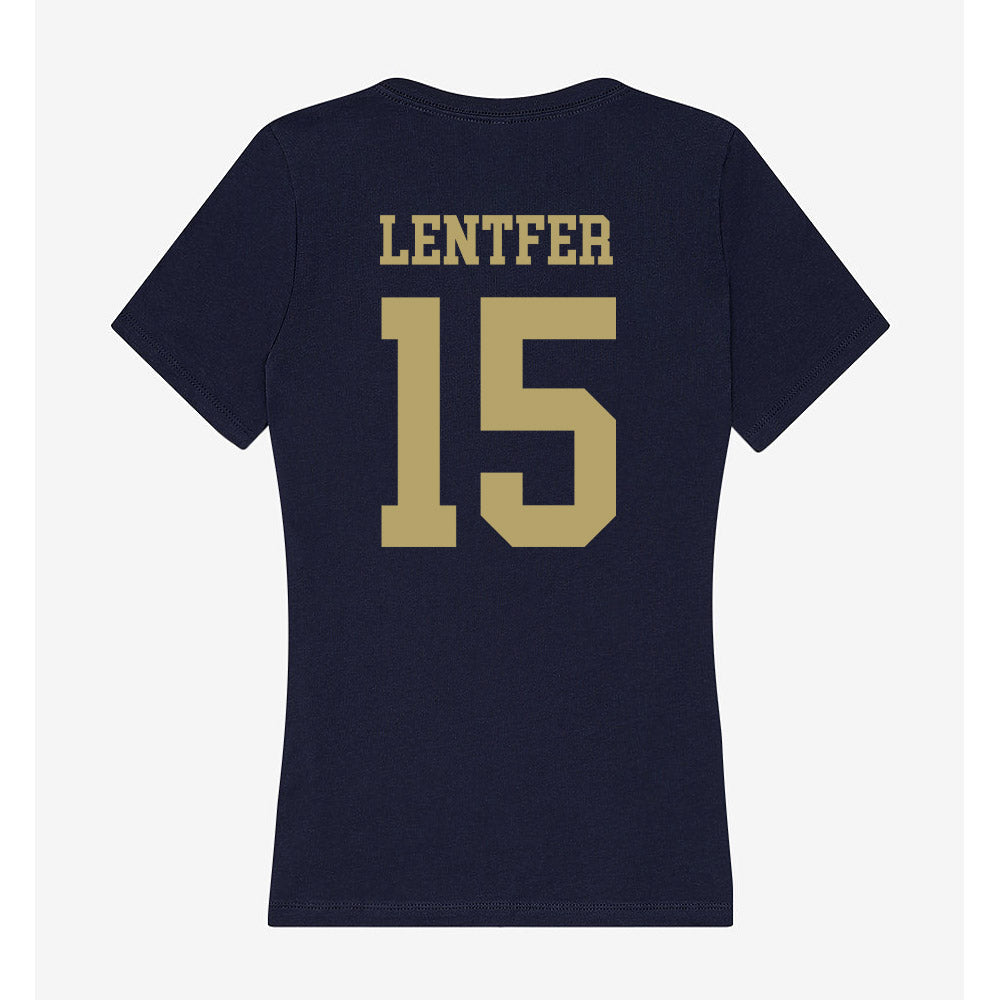 UC Davis - NCAA Women's Basketball : Sophie Lentfer - Women's V-Neck T-Shirt-1