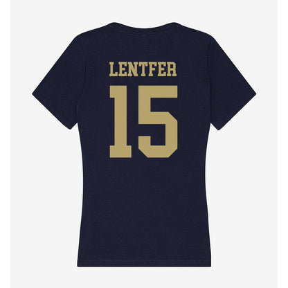 UC Davis - NCAA Women's Basketball : Sophie Lentfer - Women's V-Neck T-Shirt-1