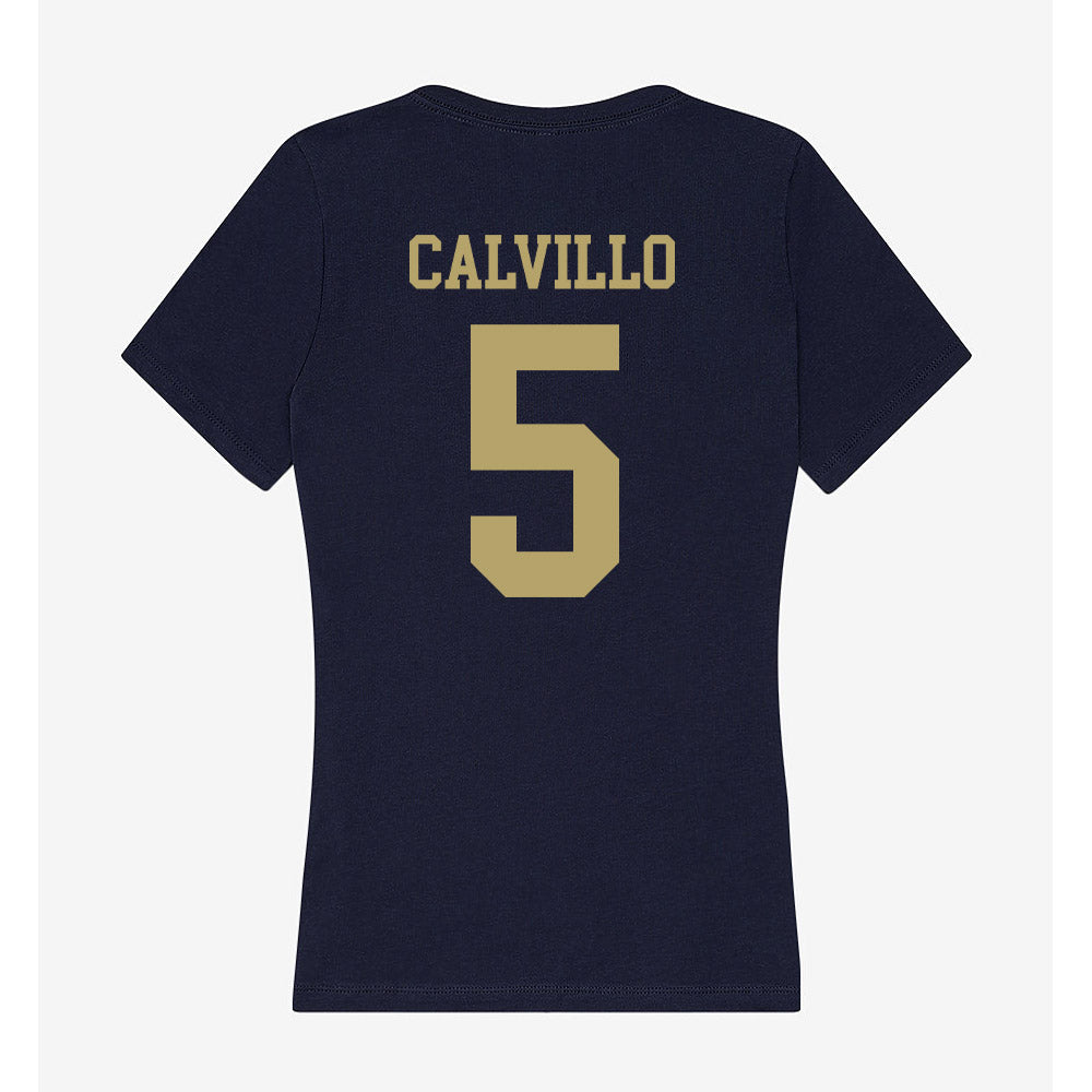UC Davis - NCAA Softball : Vanessa Calvillo - Women's V-Neck T-Shirt-1