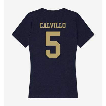 UC Davis - NCAA Softball : Vanessa Calvillo - Women's V-Neck T-Shirt-1