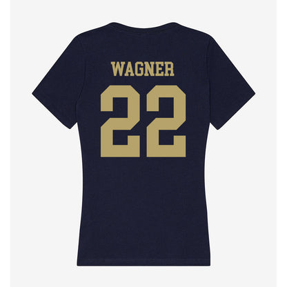 UC Davis - NCAA Women's Soccer : Courtney Wagner - Women's V-Neck T-Shirt-1