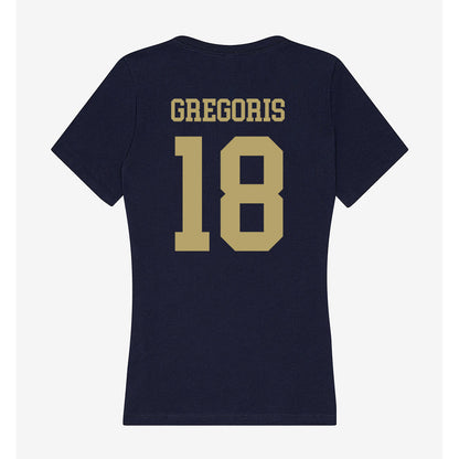 UC Davis - NCAA Women's Soccer : Lisette Gregoris - Women's V-Neck T-Shirt-1