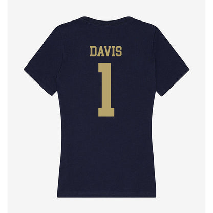 UC Davis - NCAA Women's Basketball : Carrington Davis - Women's V-Neck T-Shirt-1