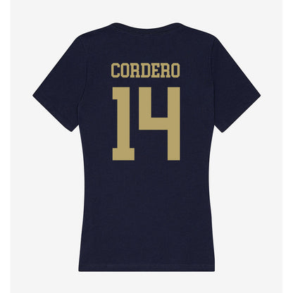 UC Davis - NCAA Women's Volleyball : Ximena Cordero - Women's V-Neck T-Shirt-1