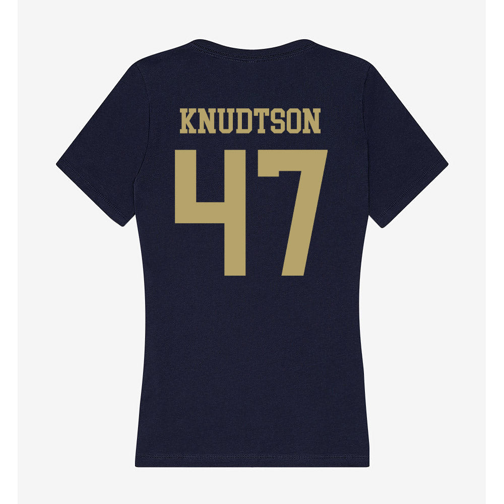 UC Davis - NCAA Football : Jack Knudtson - Women's V-Neck T-Shirt-1