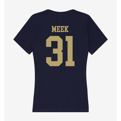 UC Davis - NCAA Baseball : Jack Meek - Women's V-Neck T-Shirt-1
