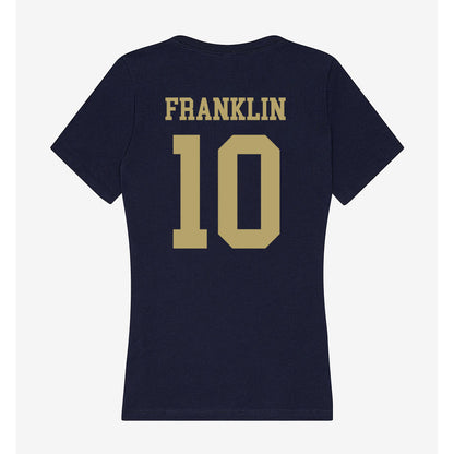 UC Davis - NCAA Men's Basketball : Cj Franklin - Women's V-Neck T-Shirt-1