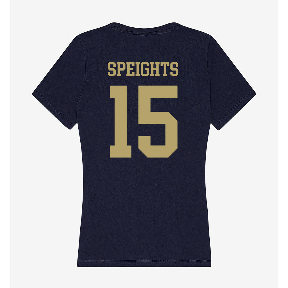 UC Davis - NCAA Baseball : Carter Speights - Women's V-Neck T-Shirt-1